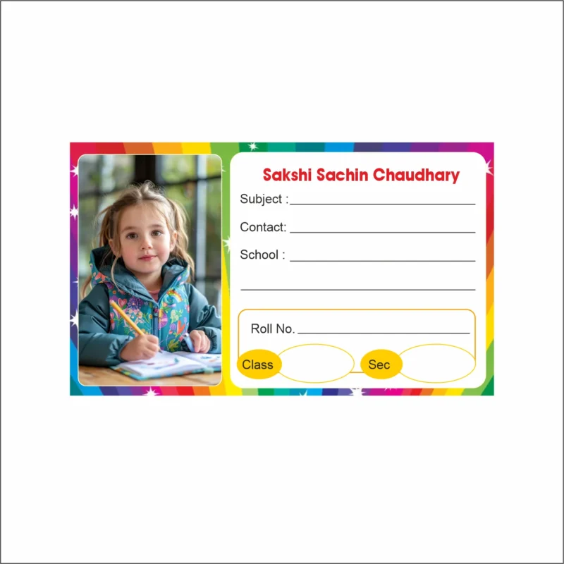 Custom School Name Stickers for Students